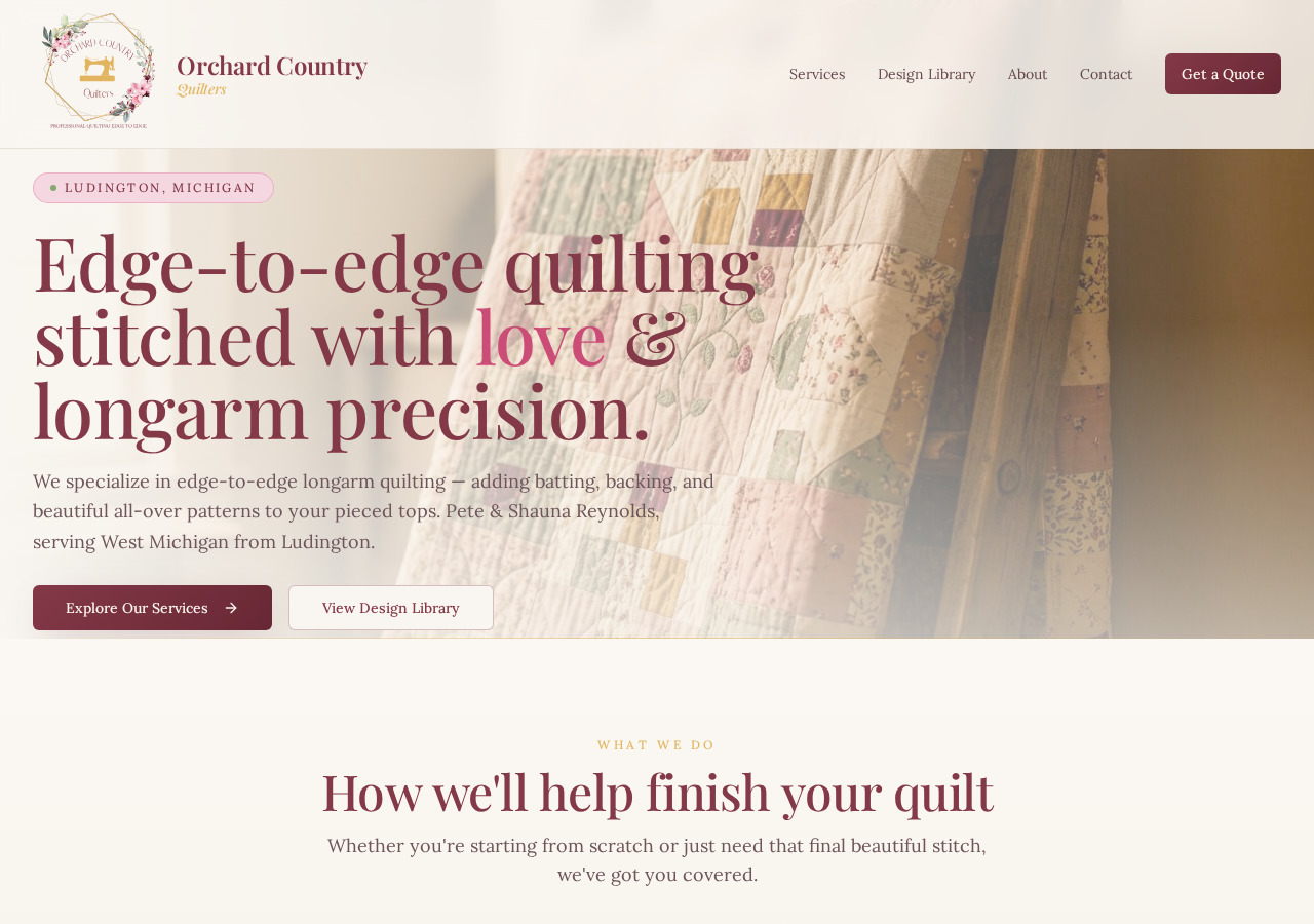 Homepage of the Orchard Country Quilters website